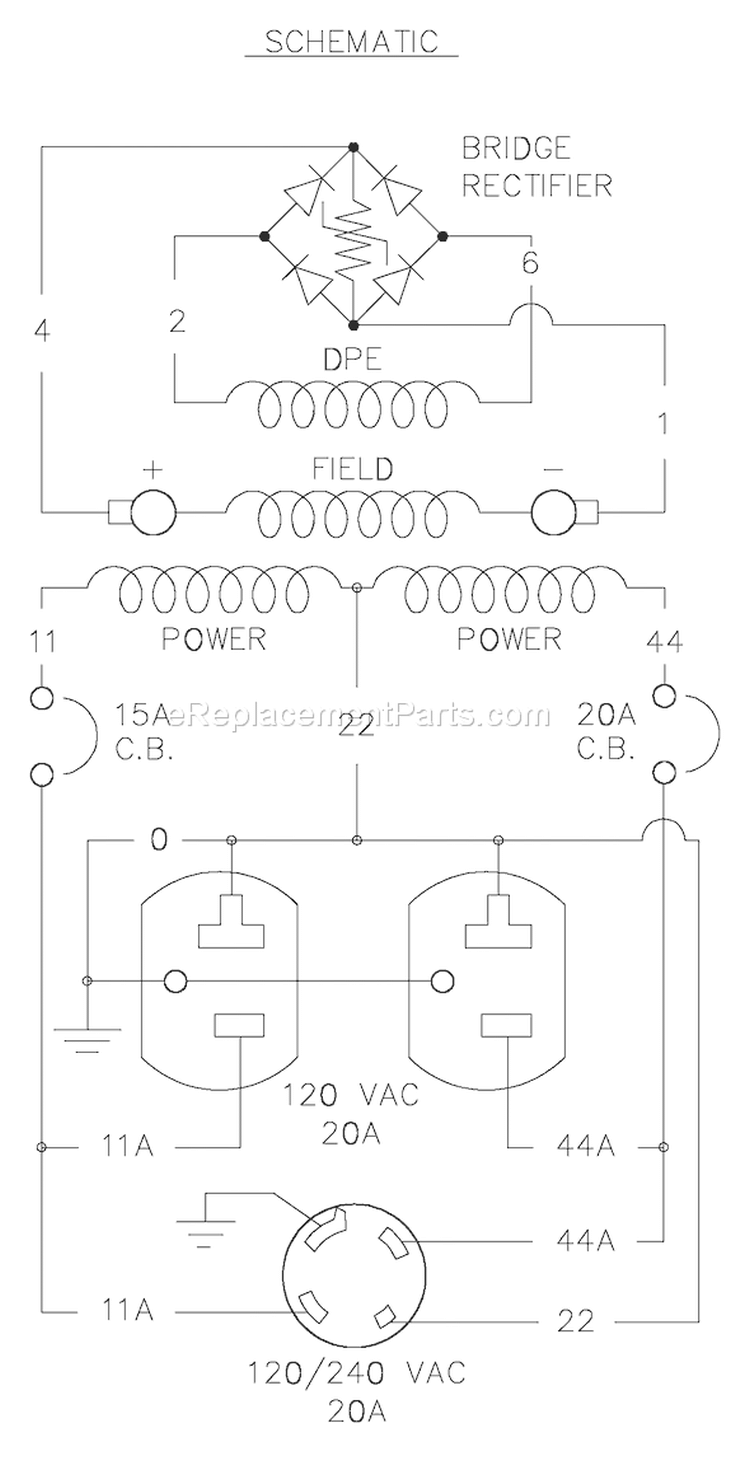 Page C Diagram and Parts List for 1773-0  Briggs and Stratton Generator
